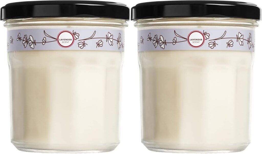 MRS. MEYER'S CLEAN DAY Scented Soy Aromatherapy Candle, 35 Hour Burn Time, Made with Soy Wax, Lavender, 7.2 oz- Pack of 2